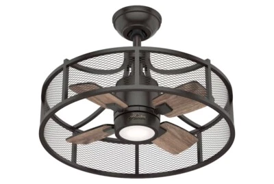 Hunter 21" Noble Bronze Convertible Wall Control LED Light Ceiling Fan - Image 1 of 2