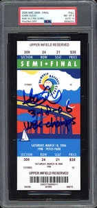 Ichiro Suzuki Signed 2006 WBC Semifinal Ticket Stub Japan PSA 8 Sig 10 PSA/DNA - Picture 1 of 2
