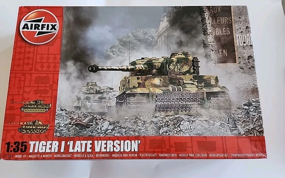 Kit modelo tanque militar Airfix 1:35 Tiger-1 versión tardía plástico Foto 1 de 1