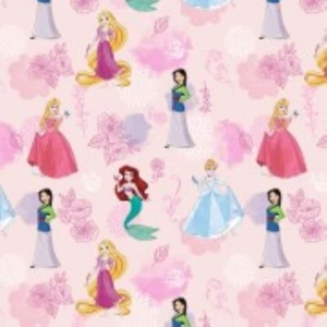 Disney Prinzessinnen Mädchen Baby Kinderzimmer Baumwollstoff Meterware - Bild 1 von 3