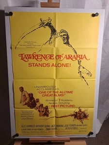 PÓSTER DE PELÍCULA DOBLADO ORIGINAL LAWRENCE OF ARABIA 27x 41 R70 - Imagen 1 de 13