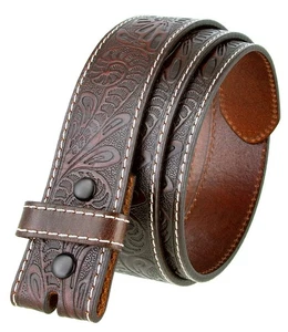 Engraved Tooled Leather Genuine Full Grain Western Floral Belt Strap 1-1/2" W... - Bild 1 von 7