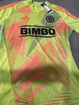 Camisas de goleiro Philadelphia Union masculinas XL Adidas réplica futebol tiro amarelo - Imagem 1 de 3