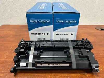 2pk - Compatible CF258A, 58A Toner Cartridges for HP M404, M406, M428 printers - Image 1 of 4