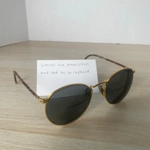 Vintage B&L Ray-Ban A5623 XWAS Sunglasses RARE! Round Gold Tortoise FRAMES ONLY - Picture 1 of 11