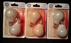 6 GE 40W Soft White Ceiling Fan Intermediate Base Bulbs Ugly Packages. - Picture 1 of 2