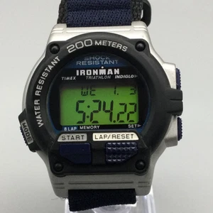 Timex Ironman Triathlon Watch Mens 41mm 200m Shock Resistant Indiglo New Battery - Picture 1 of 13