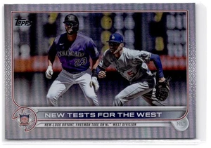 2022 Topps Update New Tests For The West #US4 Rainbow Foil Rockies Dodgers - Picture 1 of 2