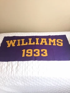 Williams College Est.1793 Williamstown, Massachusetts 1933 Banner 46 x 23 - Bild 1 von 5