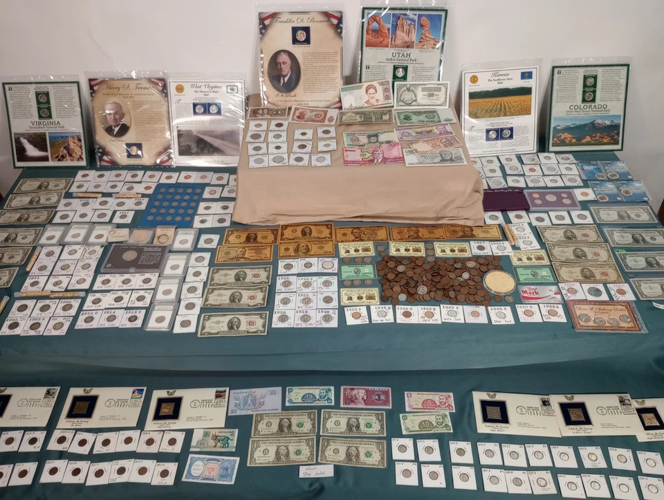 Huge Coin & Currency Lot .Gold, Platinum,Silver,Barber, Errors,OBW, Seated  - Image 1 of 4