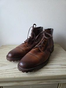 Stivali da uomo Johnston Murphy Karnes J&M punta a cappuccio in pelle marrone scuro taglia 11M - Foto 1 di 9