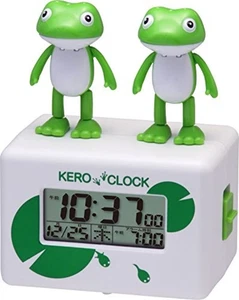 Rhythm Clock Alarm clock Kero clock 2 Singing Frog F/S w/Tracking# Japan New - Picture 1 of 3