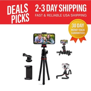 Versatile Octopus Tripod - 360° Rotation, Remote Shutter for iPhone, Action Cams - Picture 1 of 10