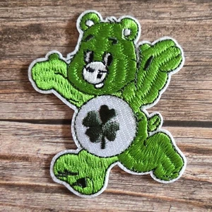 Care Bears Good Luck Bear Green Cartoon Character Embroidered Iron On Patch - Picture 1 of 2