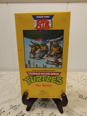 Burger King Kids Club Teenage Mutant Ninja Turtles Sky Turtles VHS 1990 Sealed!! - Image 1 of 4