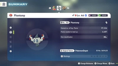 6IV Untouched Shiny Phantump Pokemon Legends ZA *EL MISMO DÍA* Foto 1 de 4