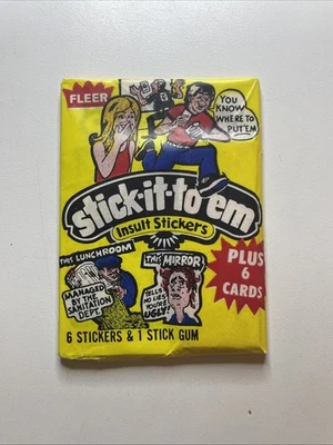 Fleer Stick-it-to-em 1976 cera paquete sin abrir Foto 1 de 2