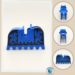 Lego®  2490px2 Satteldecke (Aufdruck: blaue Drachen) aus 6086 6085 1584 6060 - Bild 1 von 2