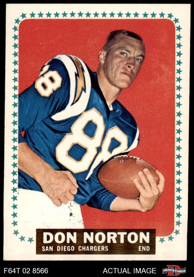 1964 Topps #169 Don Norton Chargers SHORT-PRINT Iowa 7 - NM - Image 1 of 1