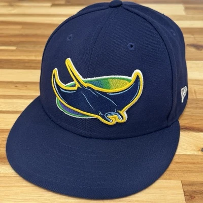 NEW ERA Tampa Bay Devil Rays 59FIFTY Fitted Hat Navy Retro Logo Size 7 1/4 MLB - Image 1 of 4