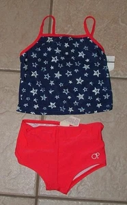 NEW NWT Girls Sz 4 Toddler UPF 50 Patriotic Stars 2 Pc Bikini Swimsuit - Picture 1 of 1