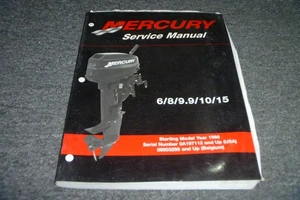 1986-1990 Mercury 6 8 9.9 10 15 Outboard Motor Service Manual 1987 1988 1989 xz - Picture 1 of 8