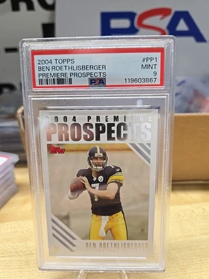 2004 Topps Premiere Prospects Ben Roethlisberger #PP1 (RC) 🔥 PSA 9 MINT 🔥 - Image 1 of 2