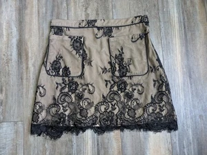 ABERCROMBIE Eyelash Lace A-line Skirt Women's Size 6 Witchy Whimsigoth Pockets - Picture 1 of 6