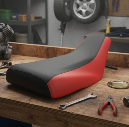 Cubierta de asiento Honda Foreman 400 450 para modelos 1997 a 2004 cubierta de asiento negra roja Foto 1 de 1