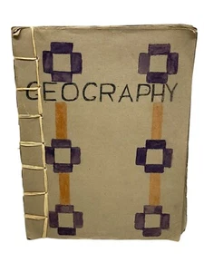 1920's Student School Assignment GEOGRAPHY Book Postcards Magazine Clippings - Picture 1 of 24