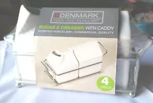 Neu Dänemark Porzellan Zucker & Milchkännchen mit Dose Handelsqualität - Bild 1 von 3