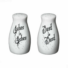 Alchemy Gothic Salt Pepper Shakers Bone China Ashes To Ashes, Dust to Dust MRSP2