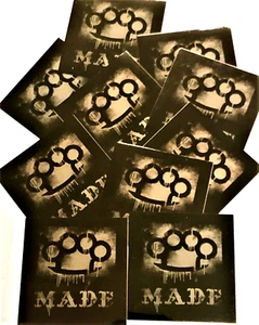 RARE Lot of 10 Brass knuckle Good Charlotte MADE CLOTHING Vintage sticker3 X 3 " - Picture 1 of 5