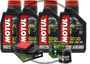 KIT TAGLIANDO HONDA XL 1000 VARADERO 1999 AL 2002 MOTUL 5000 10W40 FILTRI HIFLO - Imagen 1 de 5
