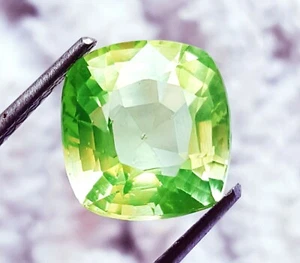 Certified Untreated Unheated Natural Peridot 5.10 Ct Loose Gemstone Cushion - Picture 1 of 6