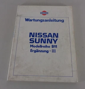 Manual De Taller Guía De Mantenimiento Nissan Sunny B11 Complemento 03/1985 - Imagen 1 de 1