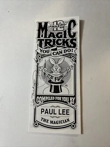 12 increíbles trucos de magia que puedes hacer volante de 8,5"x14" firmado por Paul Lee - Imagen 1 de 3
