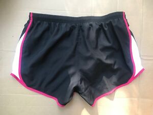 Nike Women's size M Tempo Shorts Dri-FIT Running Black Vivid Pink White 