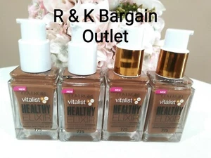 4 ~ Covergirl Vitalist Healthy Elixir Foundation 775 Soft Sable no caps ! - Picture 1 of 1