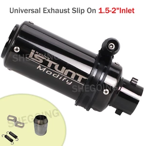 Universal Motorcycle Exhaust 2" Slip On For ATV Dirt Street Bike With DB Killer - Foto 1 di 3