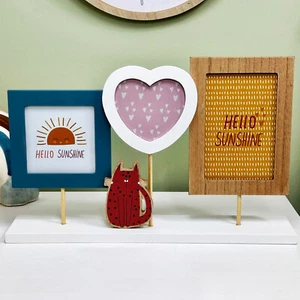 Triple Photo Frame On Stand Hello Sunshine Nursery Childs Bedroom Picture Holder - Picture 1 of 5