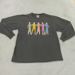 Vintage Fine Friends Shirt Large Black USA Made Single Stitch Long Sleeve - Picture 1 of 16