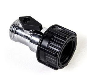 Expert Gardener Metal Single Valve Shut-Off Hose Connector - Picture 1 of 6