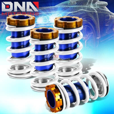 MUELLE COILOVER SUSPENSIÓN ESCALA AZUL AJUSTABLE BLANCO 1-4" PARA 88-00 EG EK DC Foto 1 de 4
