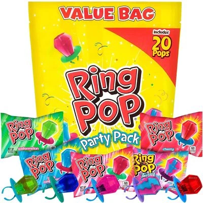 Ring Pop Individually Wrapped Bulk Lollipop Variety Party Pack – 20 Count Sucker - Image 1 of 4