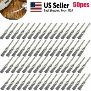 50x Set Spazzole Filo Acciaio Inox Dremel Strumento Rotante Die Smerigliatrice Ruota Rimozione - Foto 1 di 12