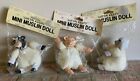 Lot of 3 Vintage New Just For Keeps Mini Muslin Doll - Cow, Pig & Sheep