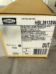 Hubbell Twist-Lock Watertight Connector 30A, 125V, 2 Pole, 3 Wire HBL2613SW New - Picture 1 of 5