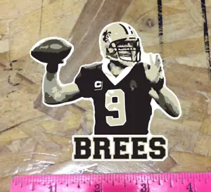 Drew Brees New Orleans Saints Championship Gold Black Fan sticker decals - 4" - Picture 1 of 1