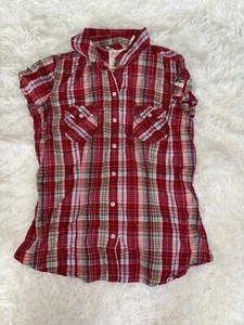 Girl Kraxy Sz. XL Snap Plaid Cowboy Style Blouse. Cute, Fun  - Picture 1 of 2